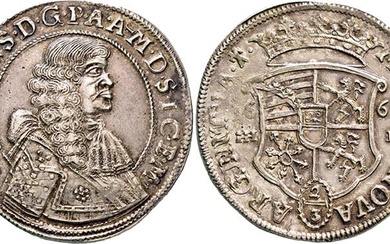 August Herzog von Sachsen-Weißenfels. 1638-1680, Halle.2/3 Taler 1669 nach dem...