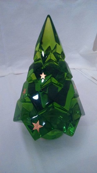 BACCARAT - Ornament, Green Christmas tree. (1) - Crystal