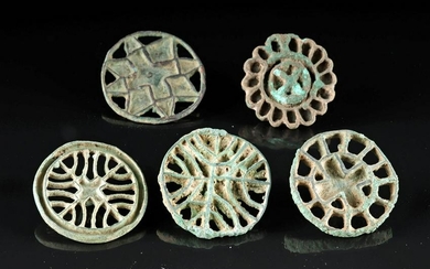 Bactrian Bronze Pendant Stamps (group of 5)