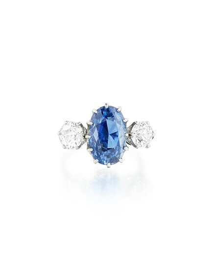 Bague saphir et diamants | Sapphire and diamond ring