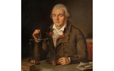 Barthelemy Vieillevoye, 1798 Verviers – 1855 Lüttich, zug./ Kreis des, BILDNIS EINES JUWELIERS MIT WAAGE