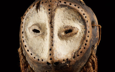 Bearded mask - Raphia, Wood - Lega - DR Congo