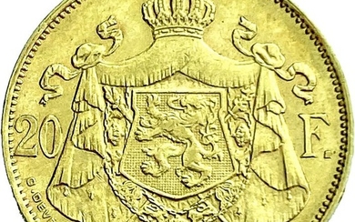 Belgium - 20 Francs 1914 Albert I - Gold
