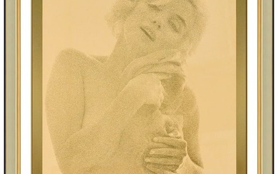 Bert Stern Original Color Silkscreen Hand Signed Marilyn Monroe Roses Body Shots