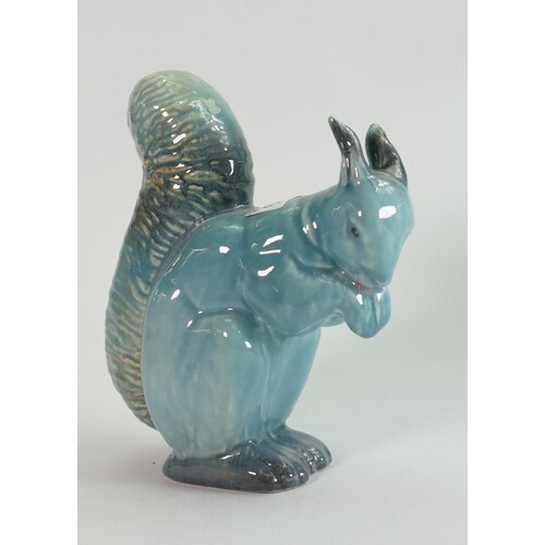 Beswick blue glazed Squirrel: Beswick model of a seated Squi...