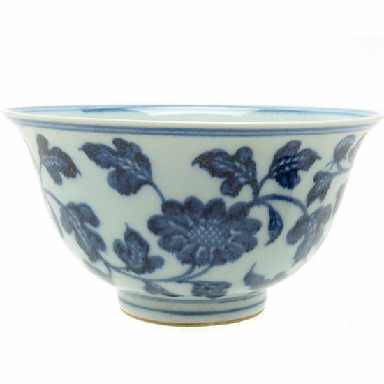 Blue and White Chrysanthemum Bowl