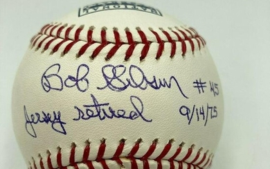 Bob Gibson #45 Retired 9-14-1975 Signed Hall Of Fame MLB Baseball JSA COA