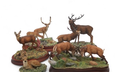 Border Fine Arts deer groups including Red Stag, no 307/750,...