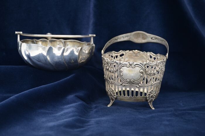 Bowl (2) - .800 silver - Germany - Early 20th century