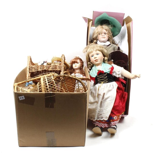 (-), Box of 12 porcelain dolls