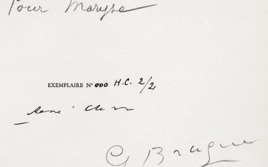 Braque, Georges - Char, René. Cinq Poésies en Hommage à Georges Braque. Genève, Pezzotti, 1958....