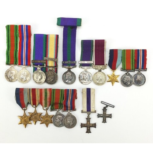 British military World War II and later miniature medals inc...