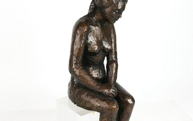 Bronze Seated Nude Sculpture