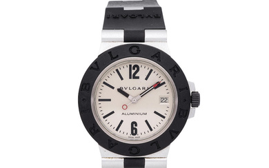 Bulgari. An aluminium automatic calendar bracelet watch Bulgari. Montre bracelet...