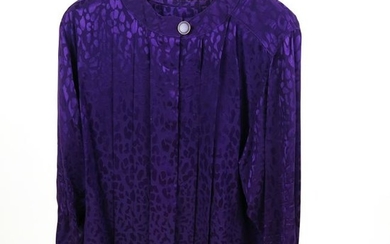 CELINE, Paris Purple Silk Blouse