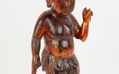 CHINA, XVIII/XIV. Statuette of Buddha child in gold...