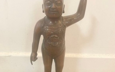CHINE ou TIBET. Statuette de bouddha enfant... - Lot 153 - Kâ-Mondo