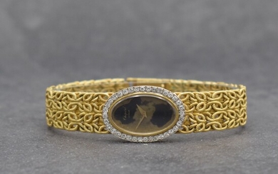 CHOPARD 18k yellow/white gold ladies wristwatch with diamonds...
