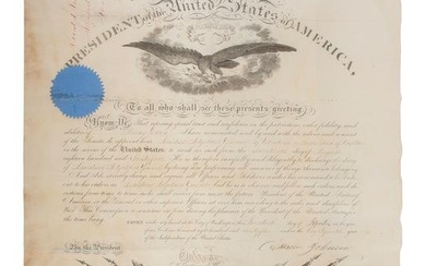 [CIVIL WAR]. JOHNSON, Andrew (1808-1875). Appointments associated with the service of Major Murray