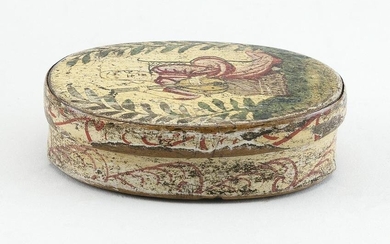CONTINENTAL PAINTED BENTWOOD SNUFF BOX Possibly France