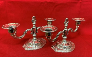 Candlesticks - .800 silver - Italy - Mid 20th century