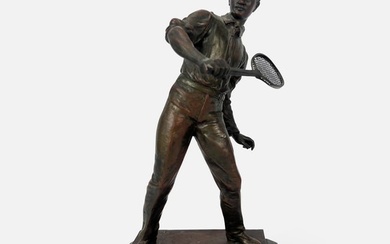 Carl Kauba "Lawn Tennis" Antique Bronze Sculpture