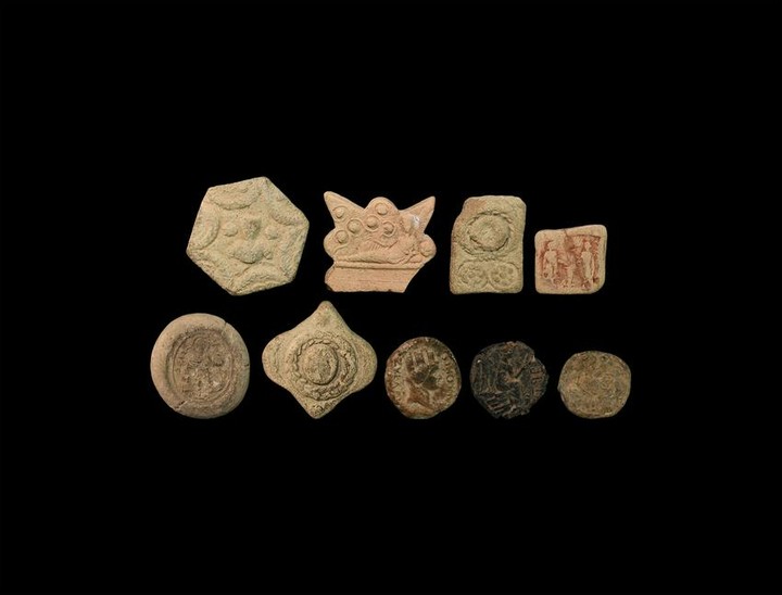 Ceramic Stamp, Weight and Token Collection