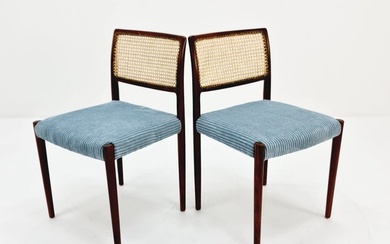 Chair - Two mid century rosewood dining chairs