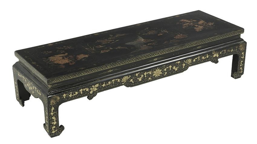 Chinese Black Lacquer Low Table