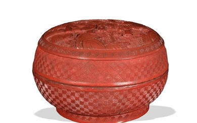 Chinese Cinnabar Box, 19th Century