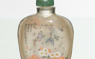 Chinese Inside-Painted Snuff Bottle, Zhang Tieshan