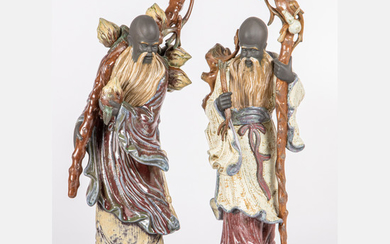 Two Lladro Gres Porcelain Figures