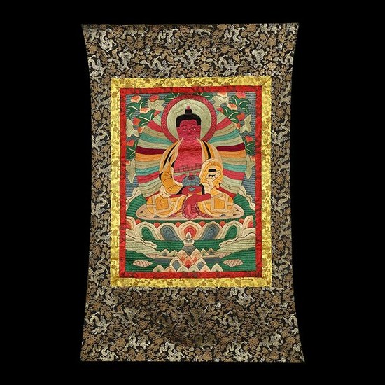 Chinese Qing Dynasty embroidery thangka