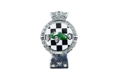 Chrome and Enamelled ‘Motor Racing’ Car Badge No Reserve