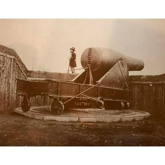 Civil War Cannon, Fort Sepia Photo Print