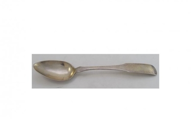 Coin Silver Oval Serving Spoon - by R. W. Reed