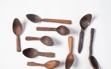 Collection of Antique Wooden Spoons.