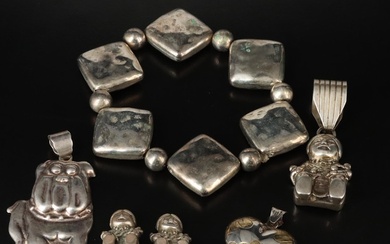 Collection of Jewelry Including Sterling Pendants and Carol Felley