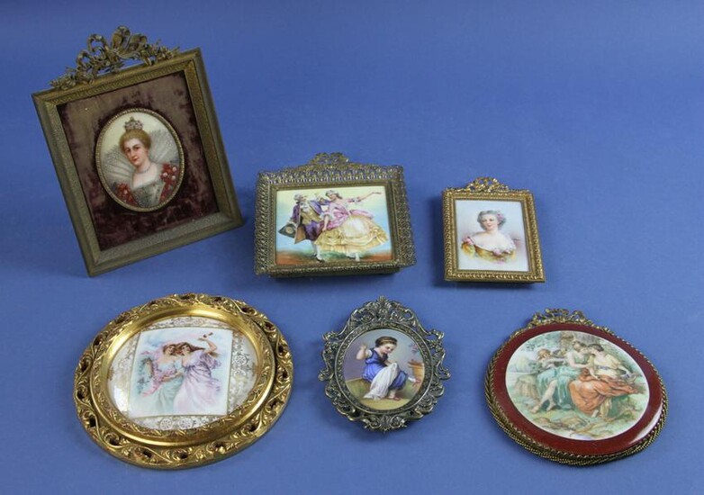 Collection of Painted Porcelain Plaques