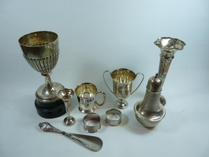 Collection of assorted Silver inc. Trophies, Posy Vases, Chr...