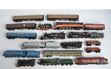 Collection of previously used OO and HO gauge train models t...