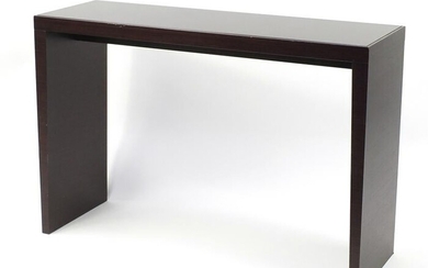 Contemporary Italian rosewood effect console table with