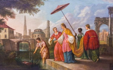 Continental School 18th/19th Cent. ''Finding of Moses''