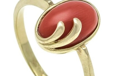 Coral ring GG 375/000 with an