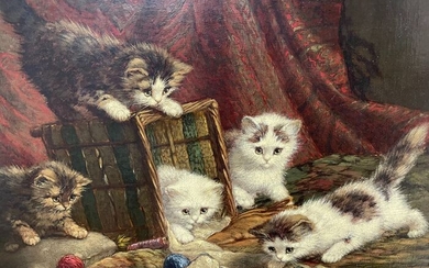 Cornelis Raaphorst (1875-1954) - Veel plezier met 5 kittens