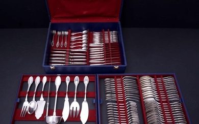 Cutlery set, 116-piece Full Cutlery Set (116) - .800 silver - Argenteria Vicentina - Italy - Mid 20th century