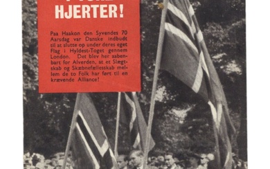 Danish War Propaganda Leaflet Supporting Occupied Norway "With Norway in...
