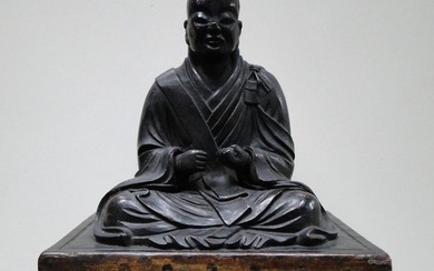 Darstellung eines buddhistischen Mönches - Wood - Japan - Late 19th - early 20th century