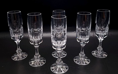Daum - Champagne flute (6) - WHO DOES NOT - Crystal