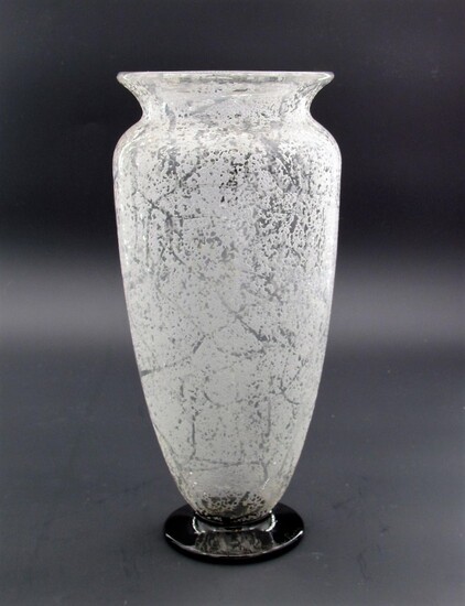 Daum Nancy Art Deco footed vase